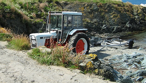 Tractor for the boats, porth colman